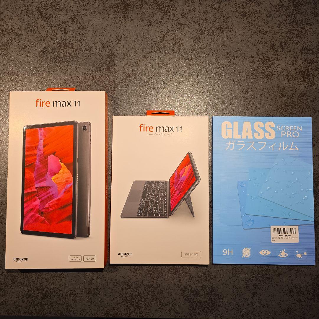 fire max 11 128GB + キーボードカバー + ガラスフィルム