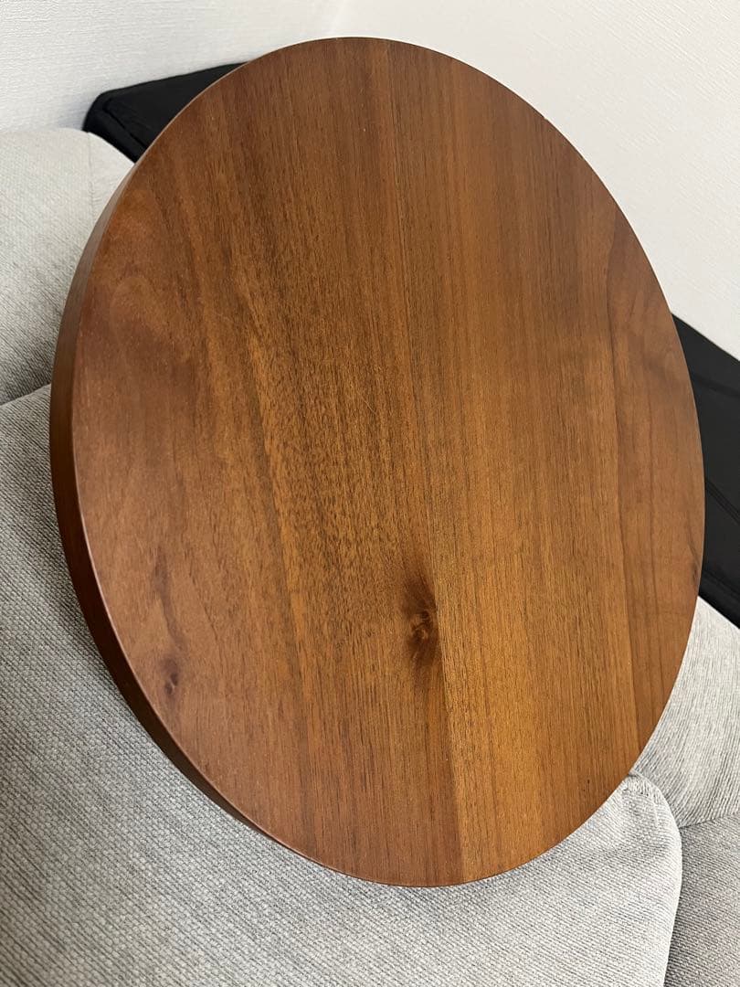 グラード用 テーブル丸 BR色 木製テーブル 黒い金属脚