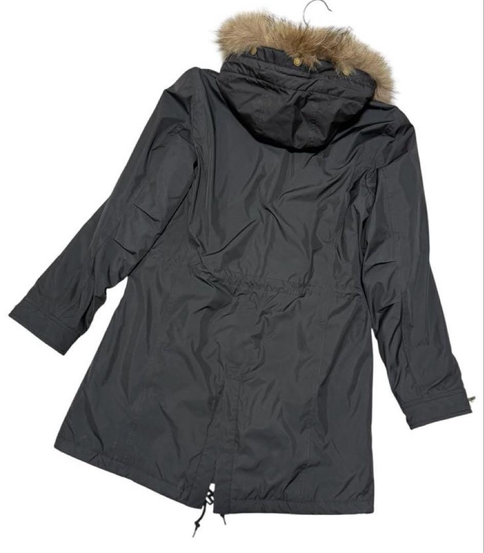 バーバリーブラックレーベル　ロングモッズコート　黒　Lサイズ