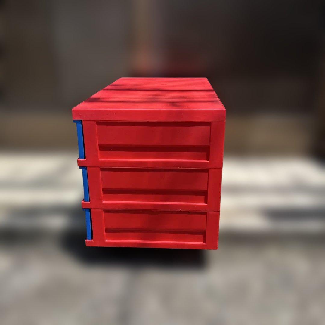 【レトロポップ】カラフルカラー収納ボックス　たチェスト おもちゃ箱　アンティーク