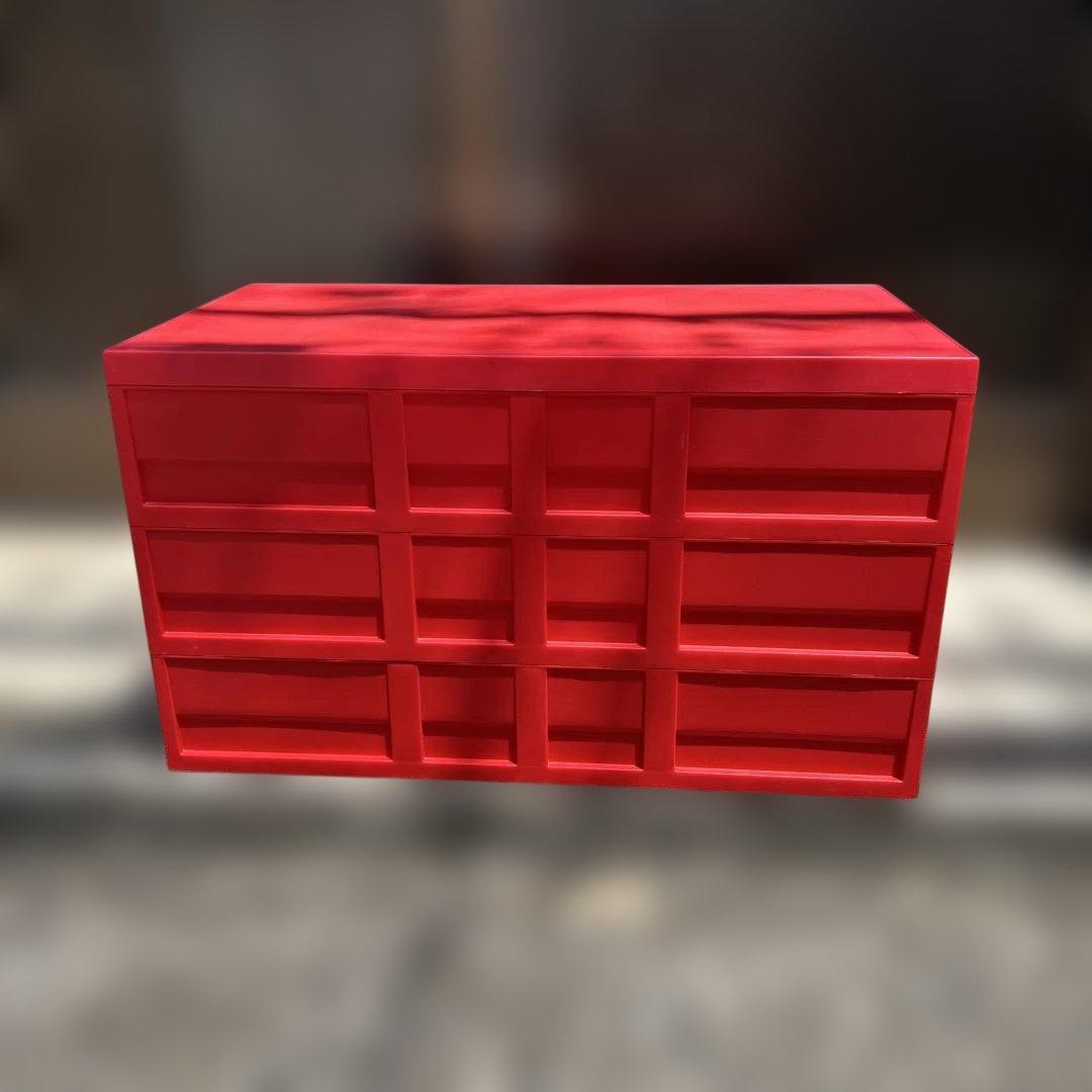 【レトロポップ】カラフルカラー収納ボックス　たチェスト おもちゃ箱　アンティーク