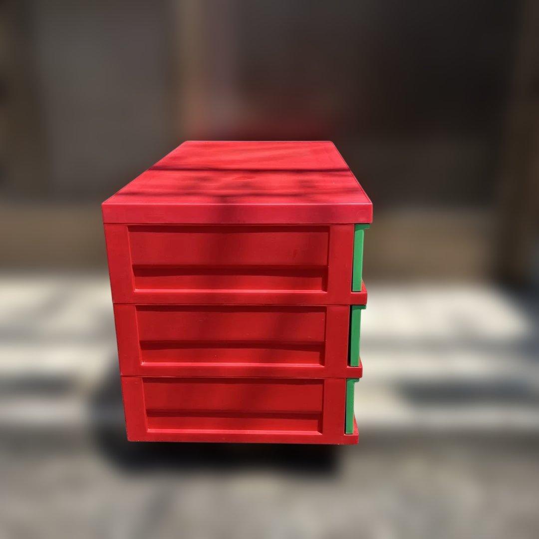 【レトロポップ】カラフルカラー収納ボックス　たチェスト おもちゃ箱　アンティーク