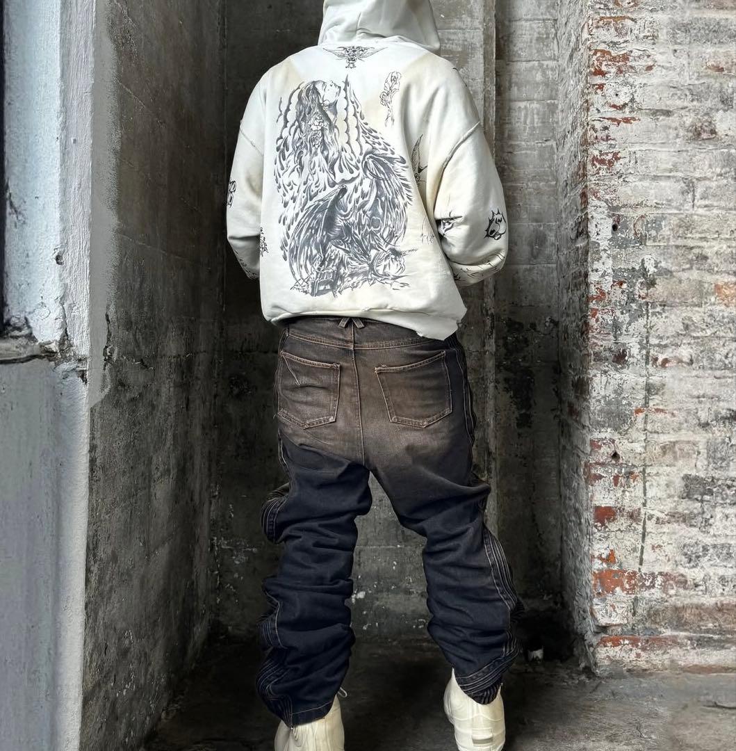 パンツ XWORE WAVED DENIM PANTS