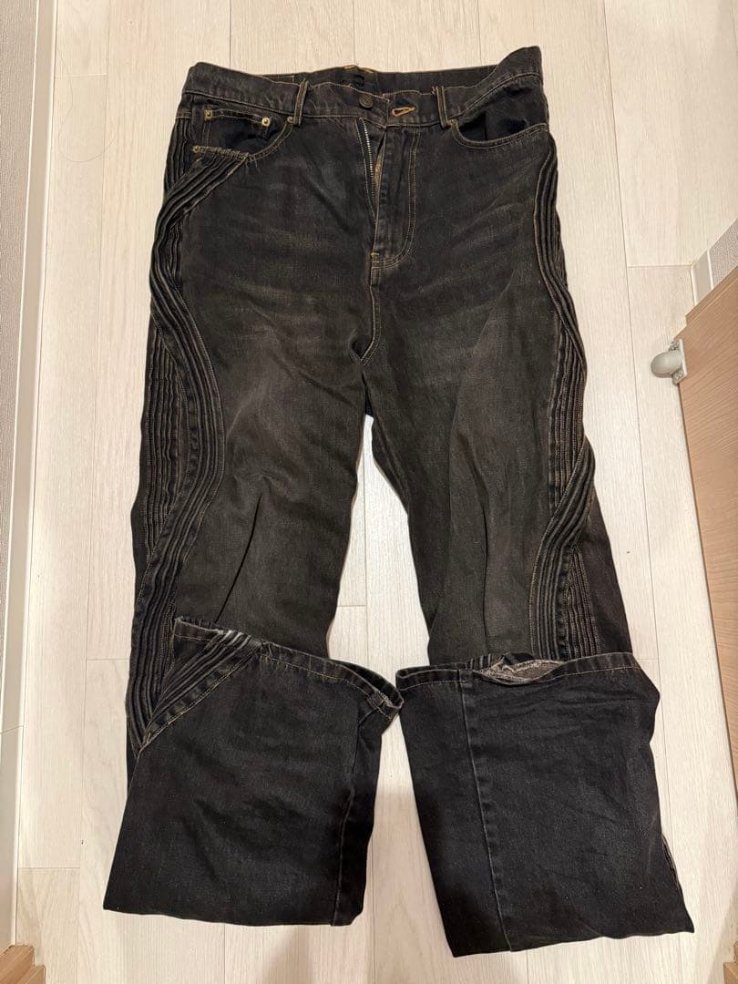 パンツ XWORE WAVED DENIM PANTS