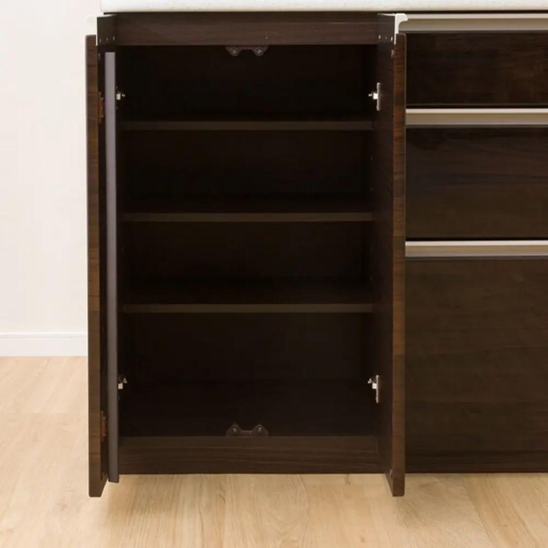 ニトリ　キッチンボード　アルミナ2 140 ダークボード