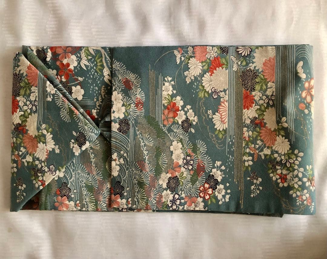 御所解　名古屋帯&利休バッグセット