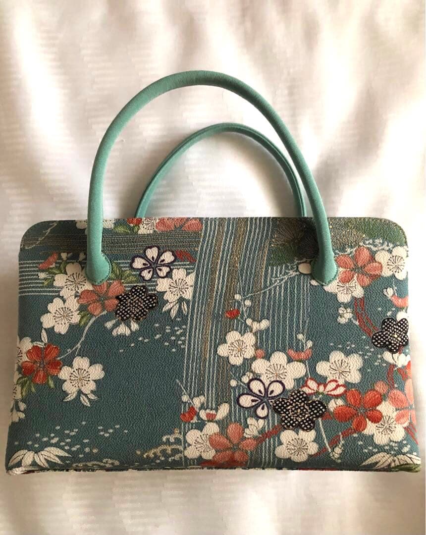 御所解　名古屋帯&利休バッグセット