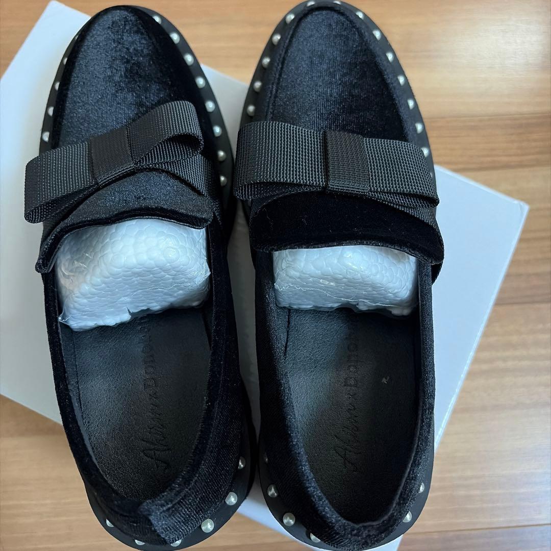 DONOBAN 新品★アキロン　パールベロアリボンローファー Sサイズ　ドノバン