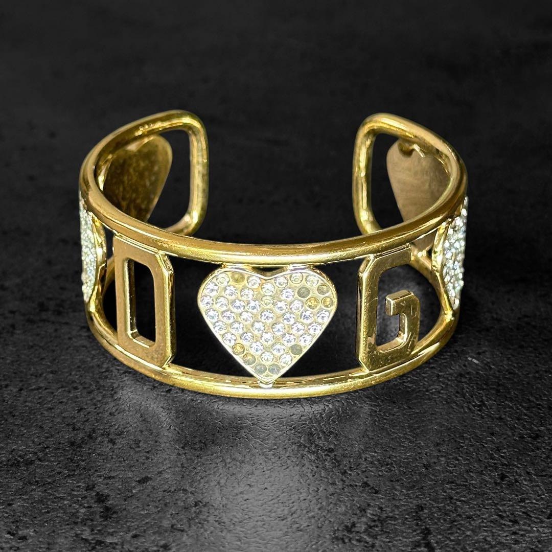 アクセサリー DOLCE&GABBANA Heart stone Gold Bangle