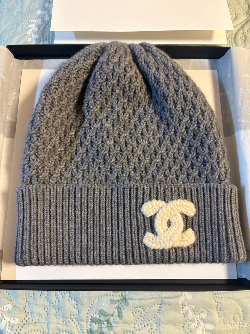 値下げしました！　CHANEL ニット帽　美品