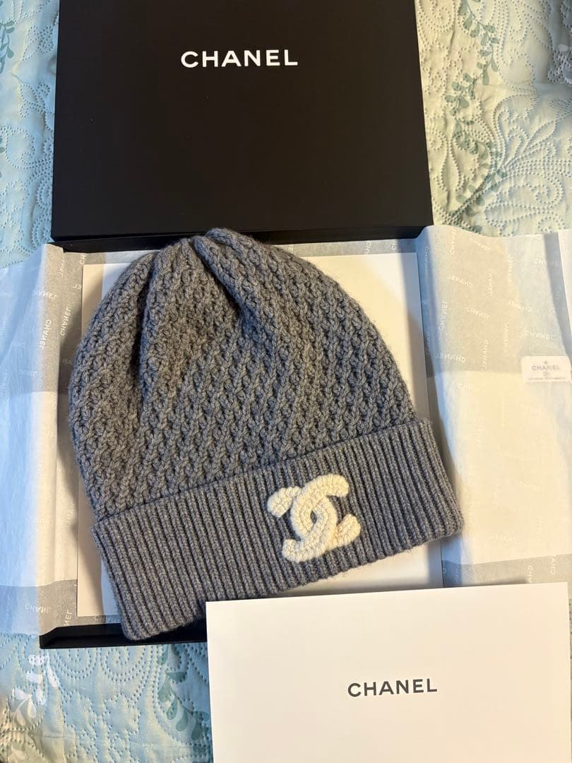値下げしました！　CHANEL ニット帽　美品