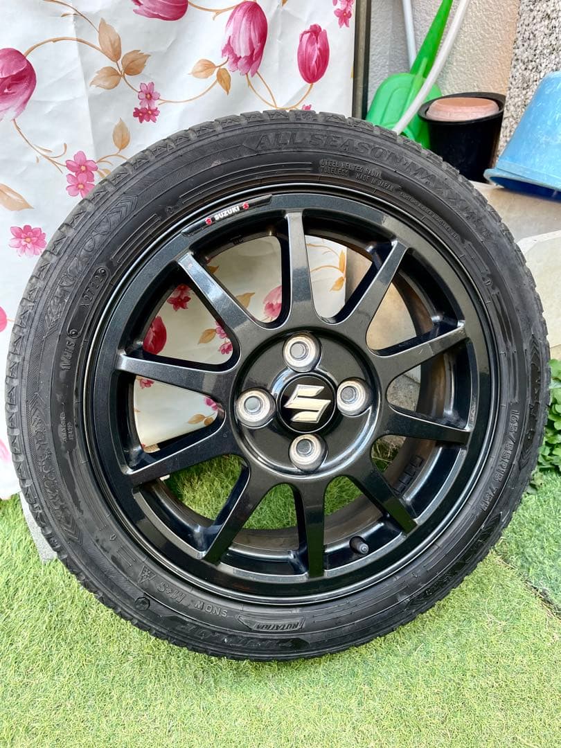 スズキ アルトワークス純正ホイール！ダンロップ オールシーズン付き！