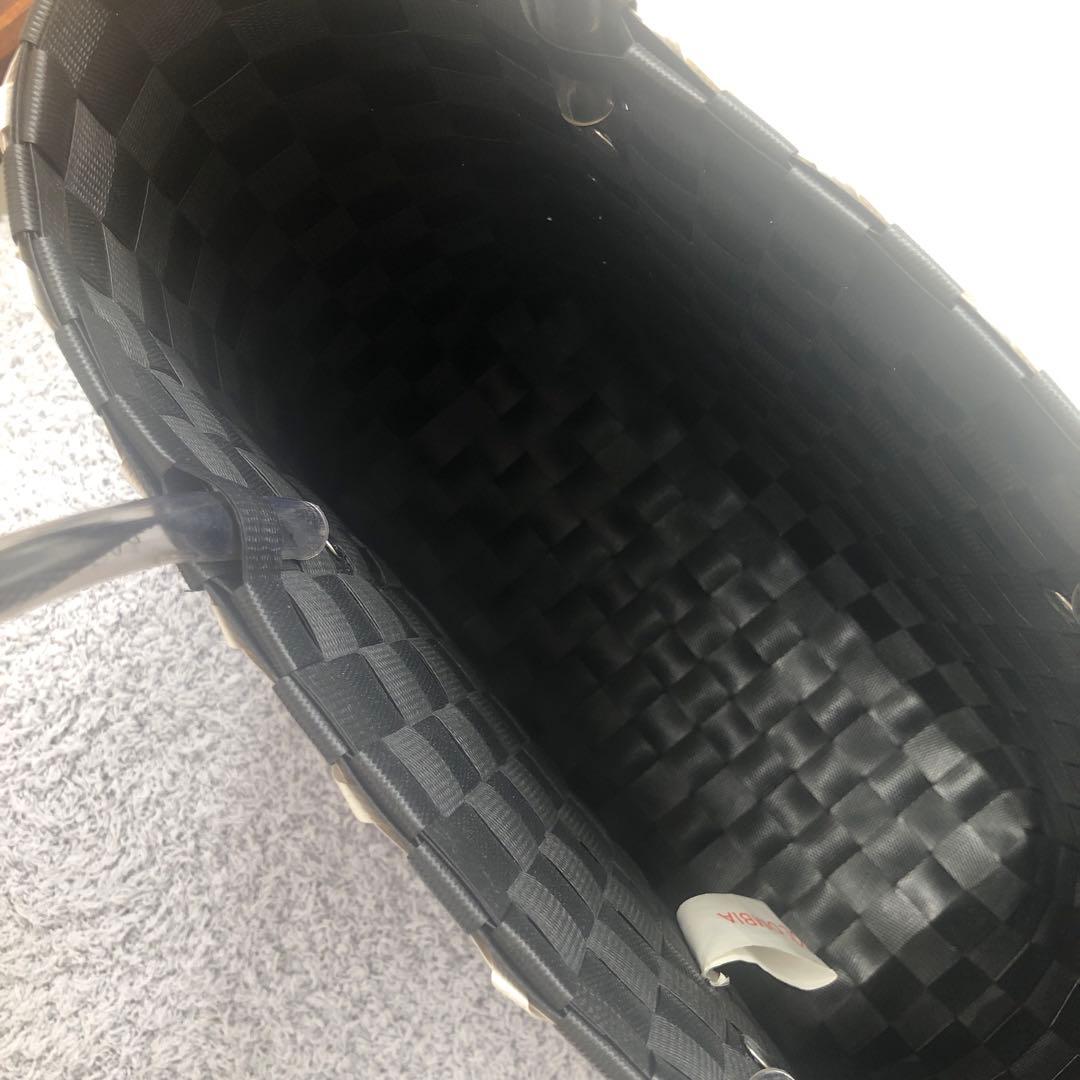 マルニ　かごバッグ　モノトーン