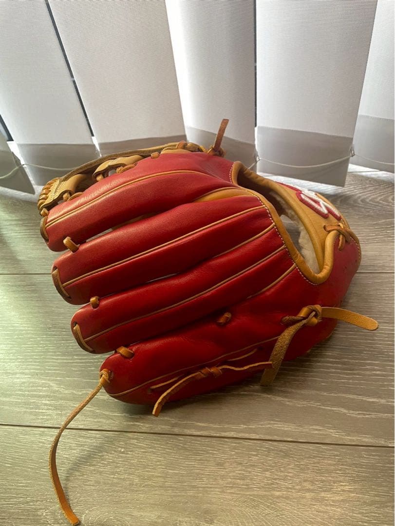 Slugger 野球グローブ レッド/ベージュ軟式用