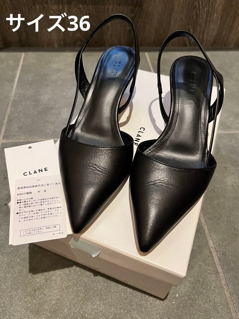 CLANE LADY LINE MULESミュール ブラック サイズ36