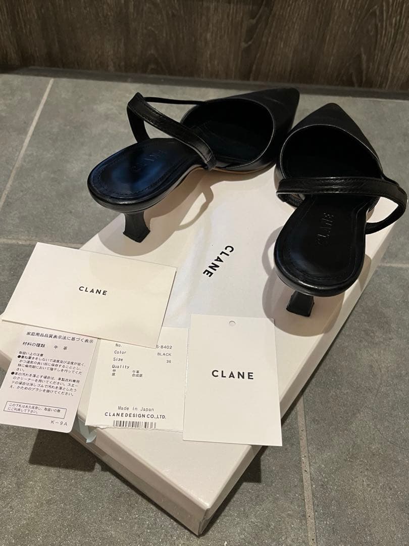 CLANE LADY LINE MULESミュール ブラック サイズ36