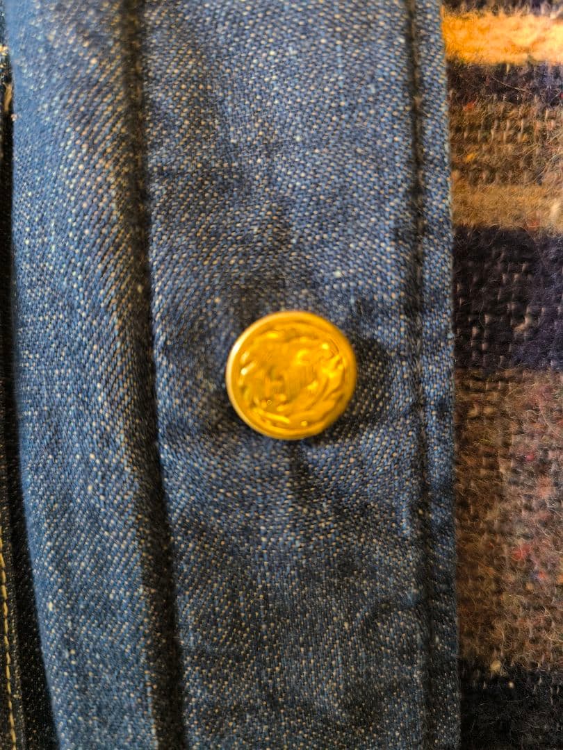 【ヴィンテージ】BLUE WING デニムカバーオール ブランケット付