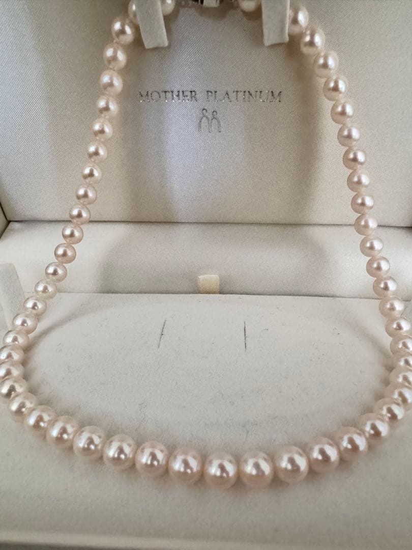 アコヤパール　ネックレス　約7.5mm silver 本真珠