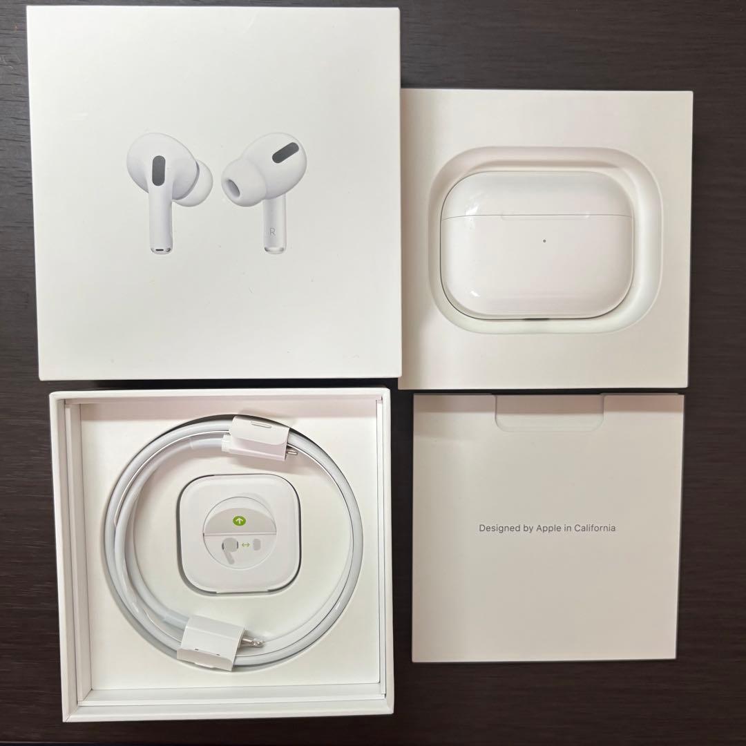 【純正】AirPodsPro(第1世代)2022年交換済み　未使用ケーブル付