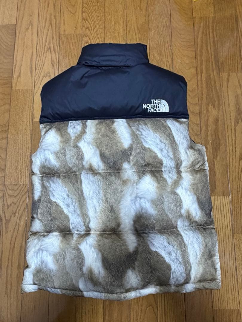 Supreme Fur Print Nuptse Vest ノース ダウンベスト