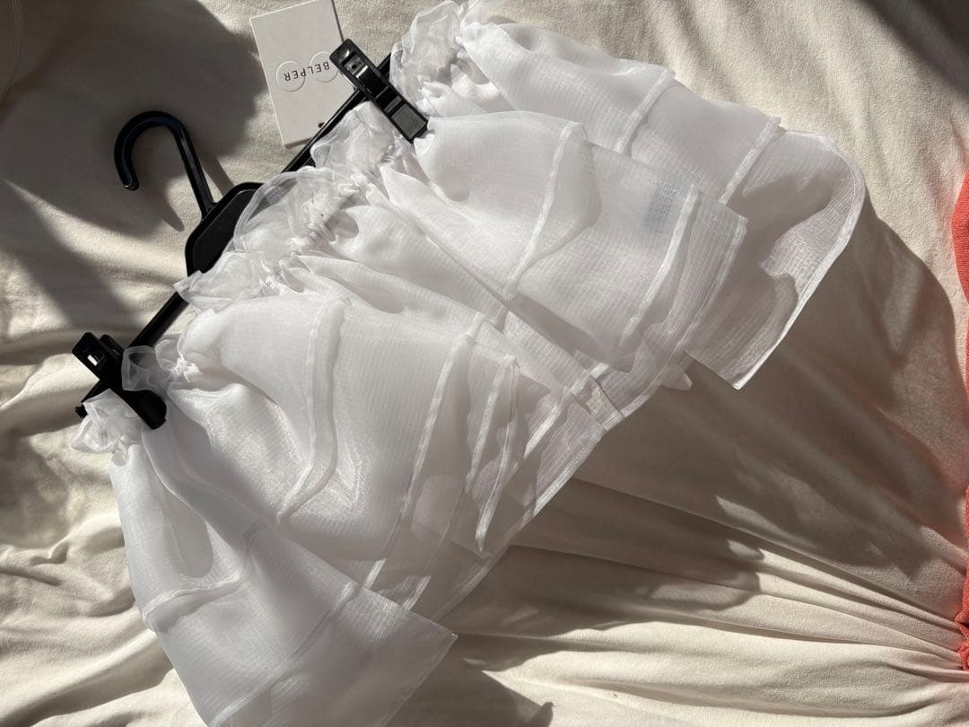 未使用 [BELPER] ホワイト ミニスカート Fサイズ