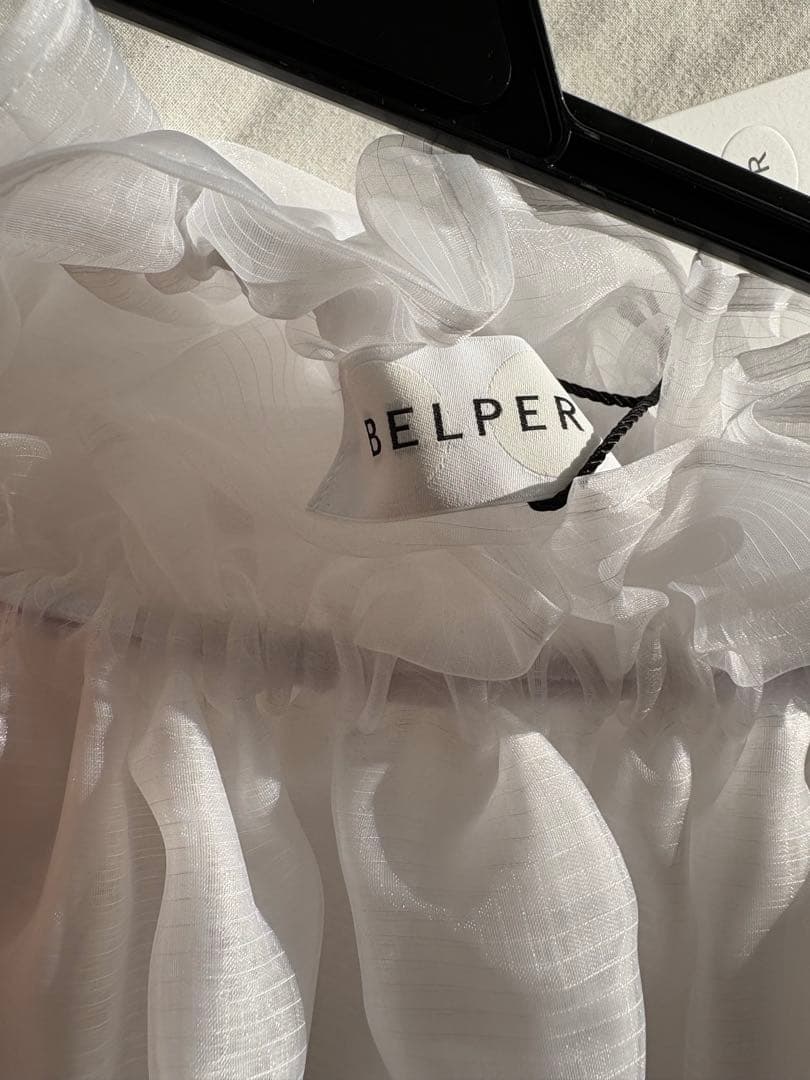 未使用 [BELPER] ホワイト ミニスカート Fサイズ