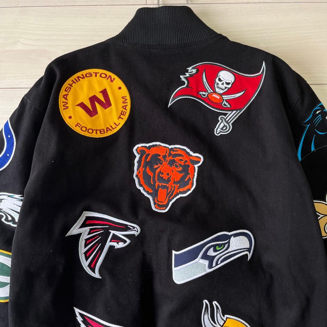 NFLチームロゴ刺繍スタジャン