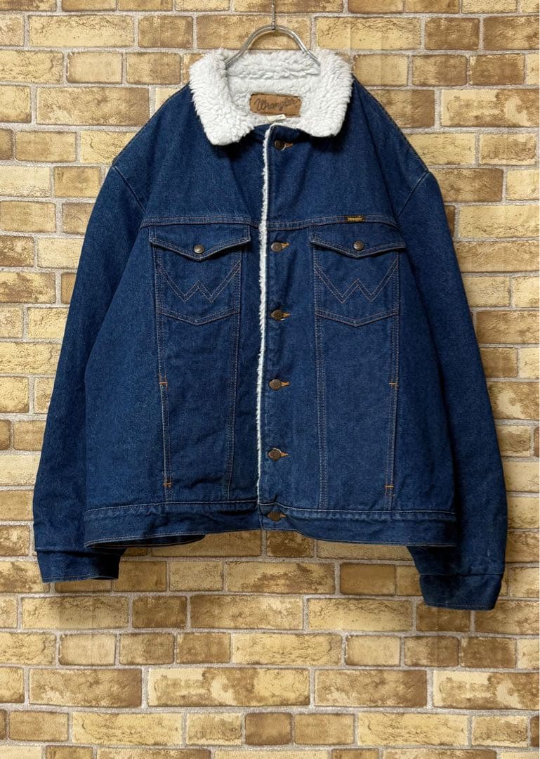 ラングラー　USA製　裏ボア　デニムジャケット　Gジャン　ビッグシルエットXL.