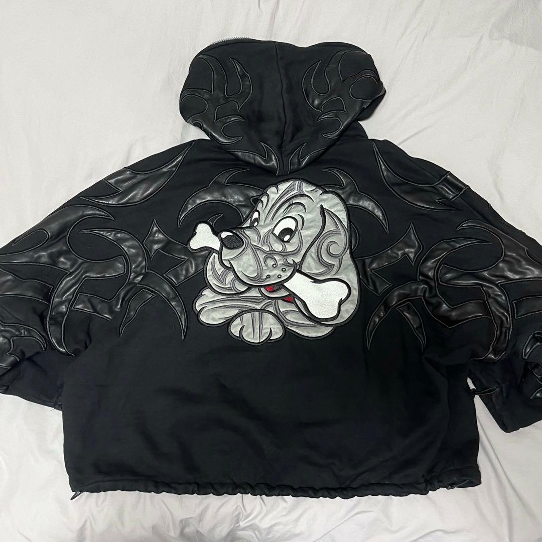 GALFY ガルフィー 部族系ダブダブパーカー ブラック 中型犬