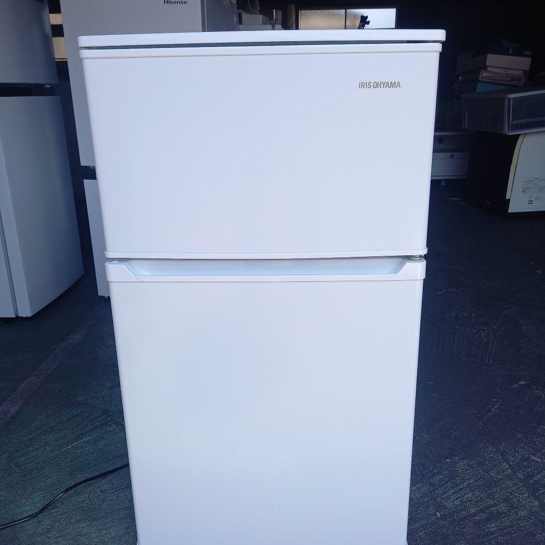 小型 アイリスオーヤマ 2ドア冷蔵庫 IRSD-9B-W 90L 2020年製