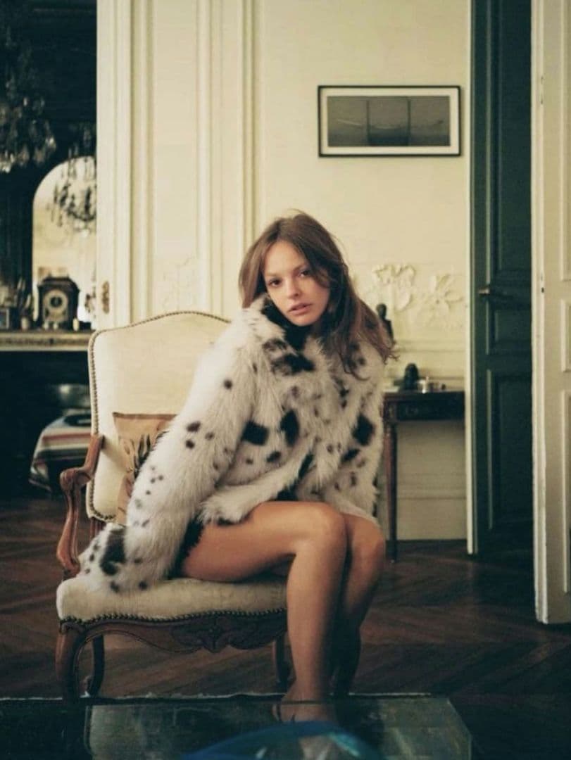 ZARA アニマルプリント フェイクファーショートコート S