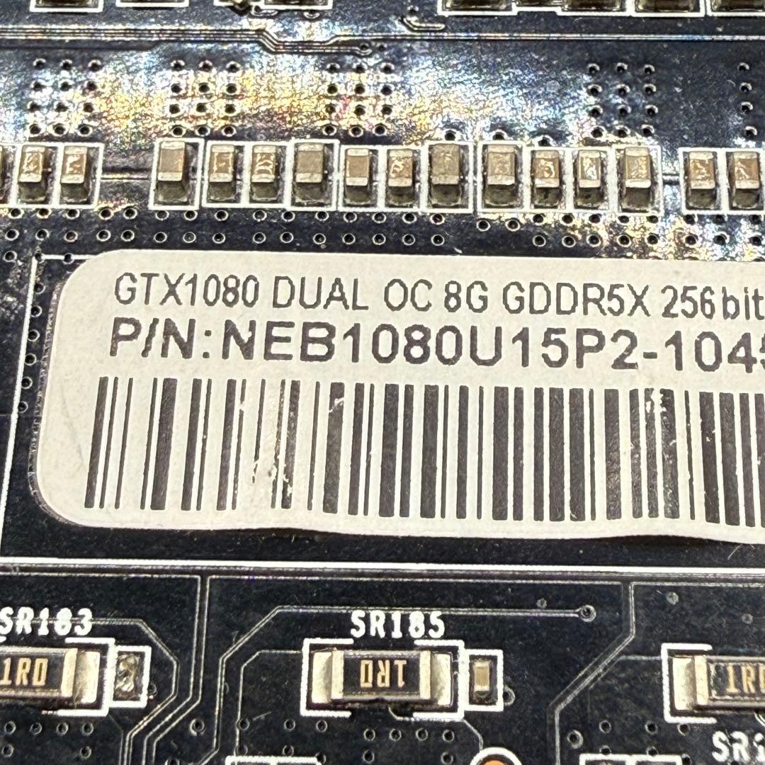 【修理品 ジャンク扱い】Palit GTX1080 DUAL 8GB