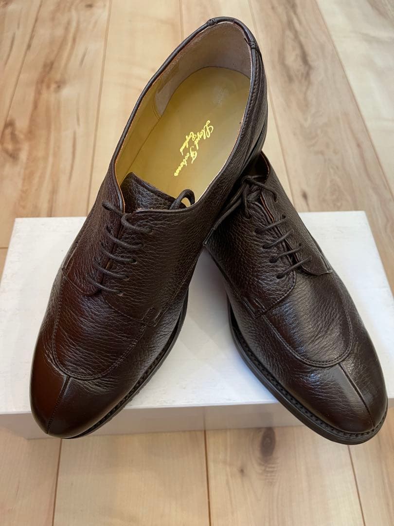 英国製ロイドフットウェア ダークブラウンディアスキン Uチップ UK8.5E