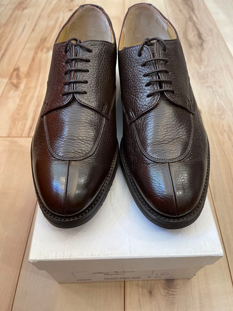 英国製ロイドフットウェア ダークブラウンディアスキン Uチップ UK8.5E