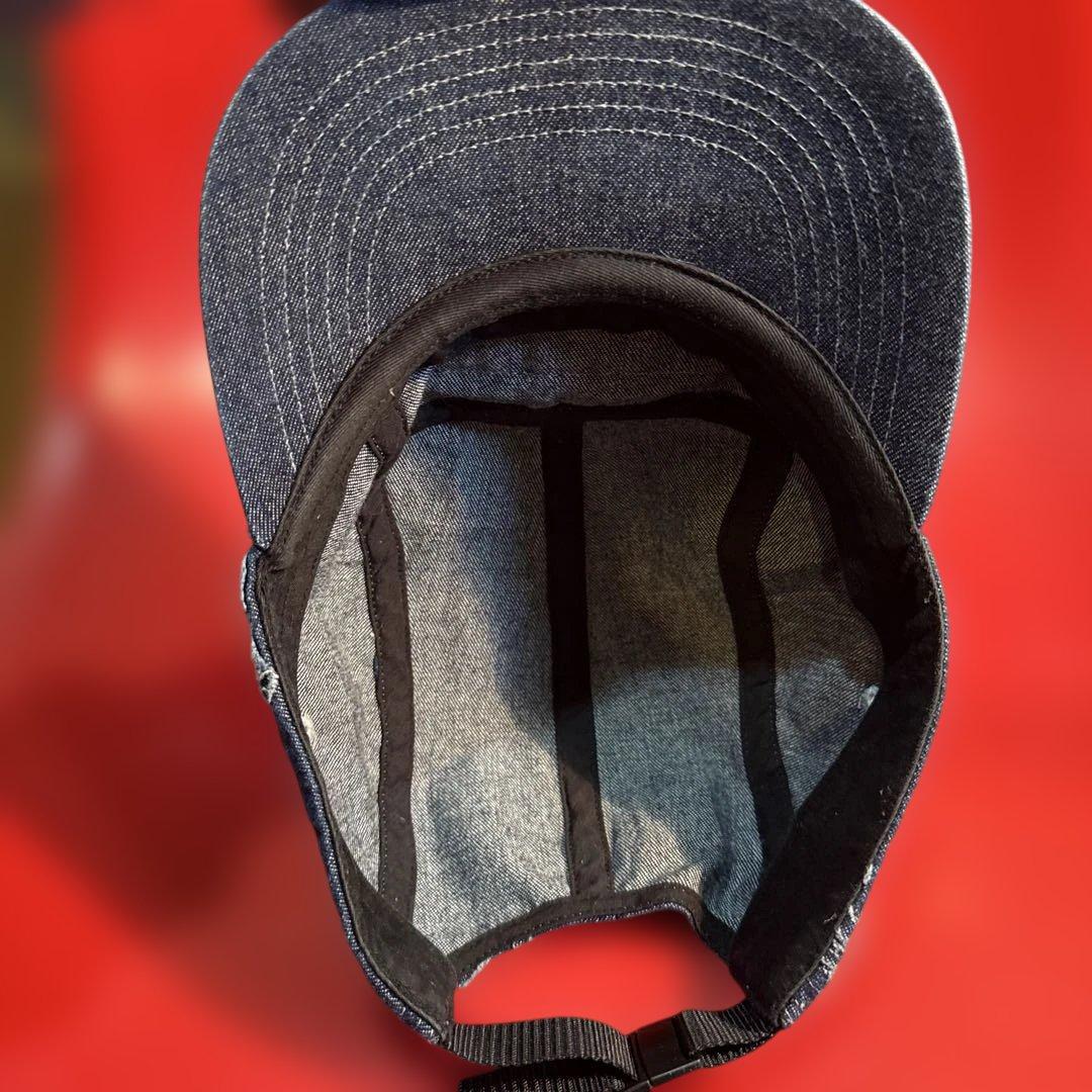 Supreme Lasered Denim Camp Cap ネイビー デニム