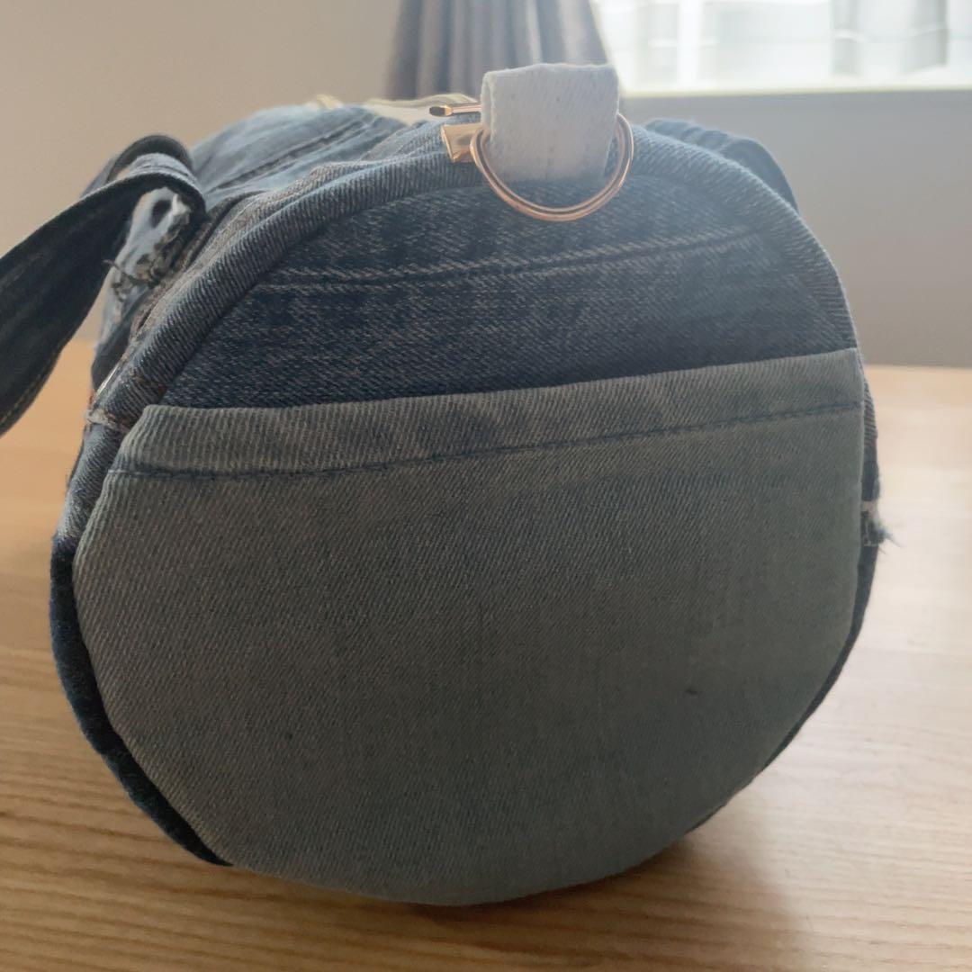 Azumさま専用 デニム リメイク ドラム型バッグ