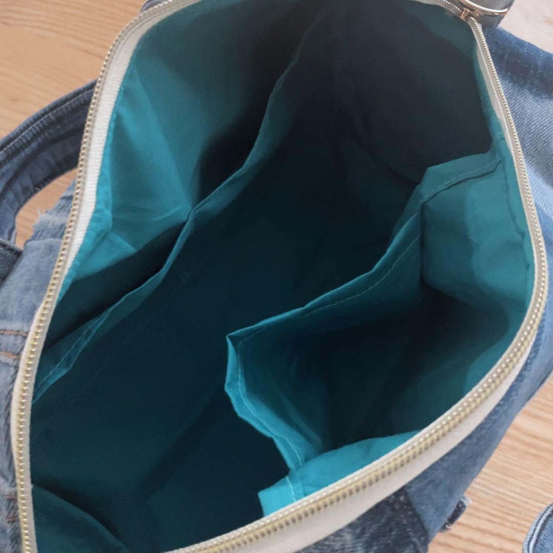 Azumさま専用 デニム リメイク ドラム型バッグ