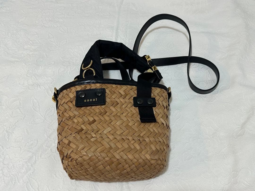 最終値下げ　SACAI ハイブリッド　マルシェ　マイクロ　バッグ　カゴバッグ