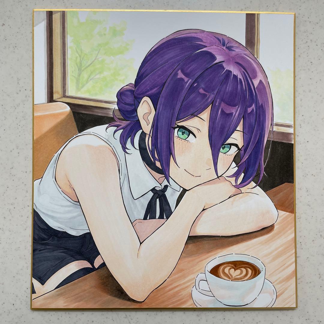 か*ん様 【原画】チェンソーマン　レゼ　ファンアート アナログイラスト 一点もの