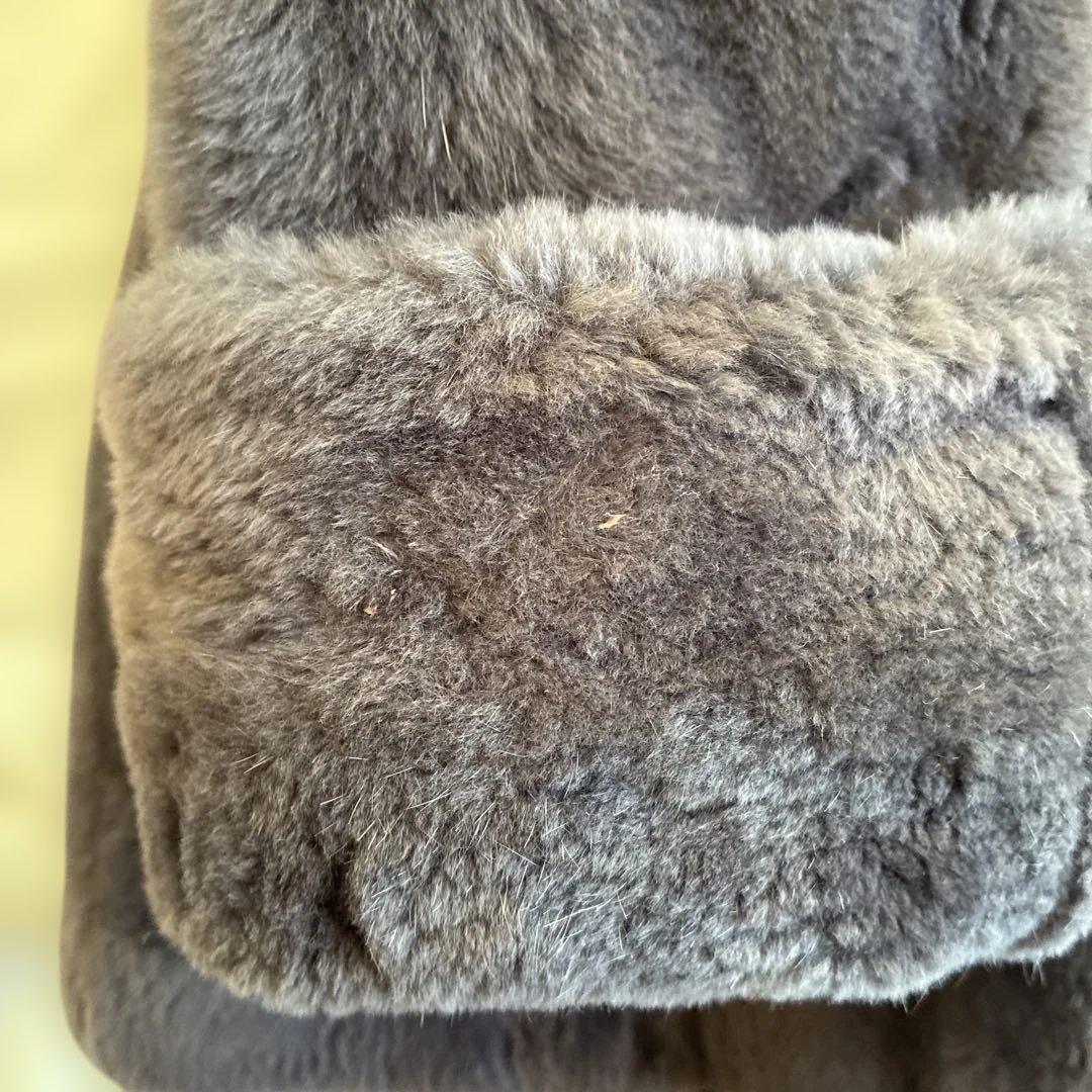 高品質パリエンヌキュイール.ダスコ毛皮ヌートリア9号ダークグレー(濃いグレー)