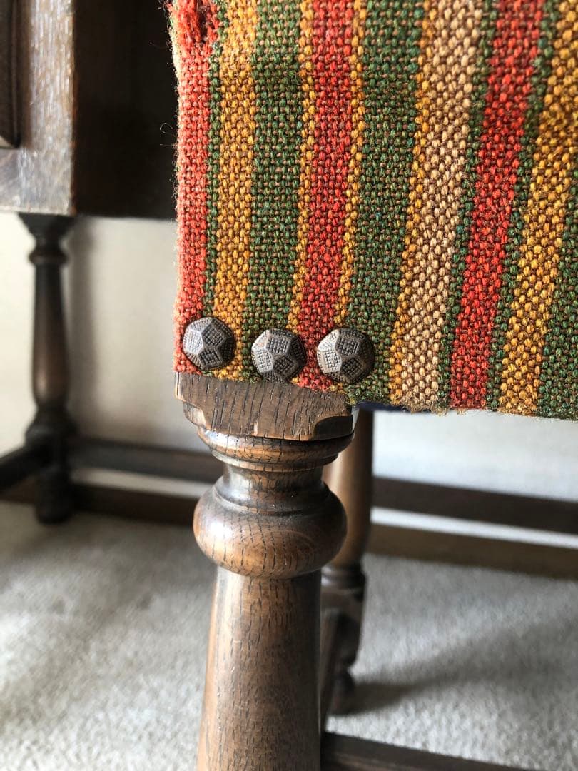 三面鏡 ドレッサー　鏡台　化粧台　ナラ材　天然木　ガラス天板　ヴィンテージ