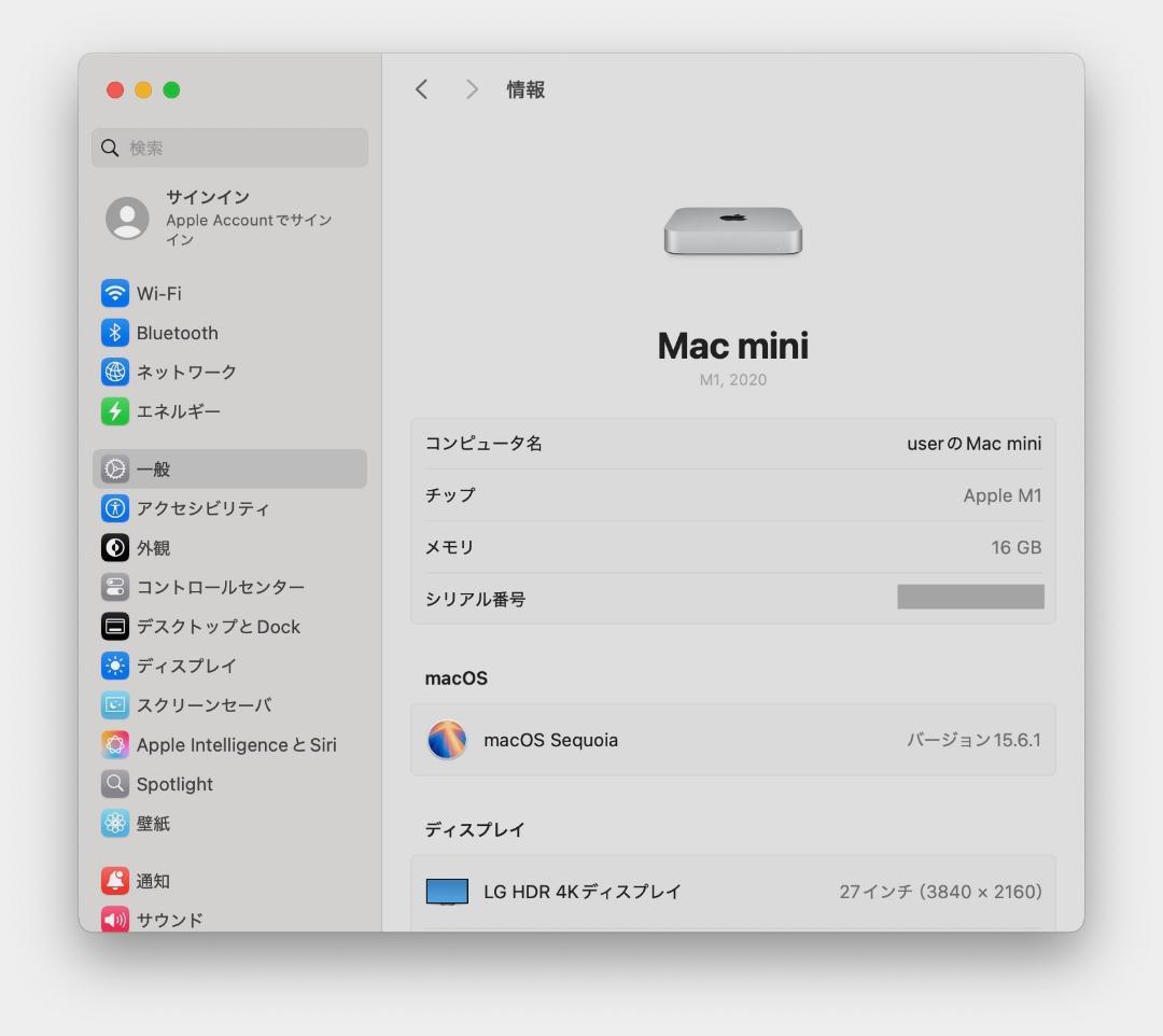 Mac mini M1 SSD512GB メモリ16GB LAN10Gbps