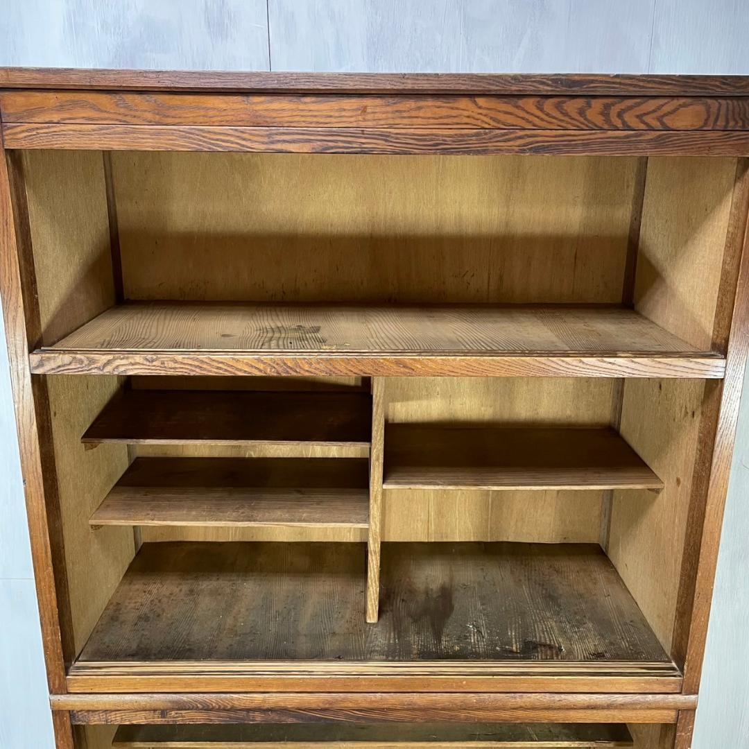 ヴィンテージ 昭和初期 ダイヤガラス 食器棚 水屋 収納 和家具 ビンテージ