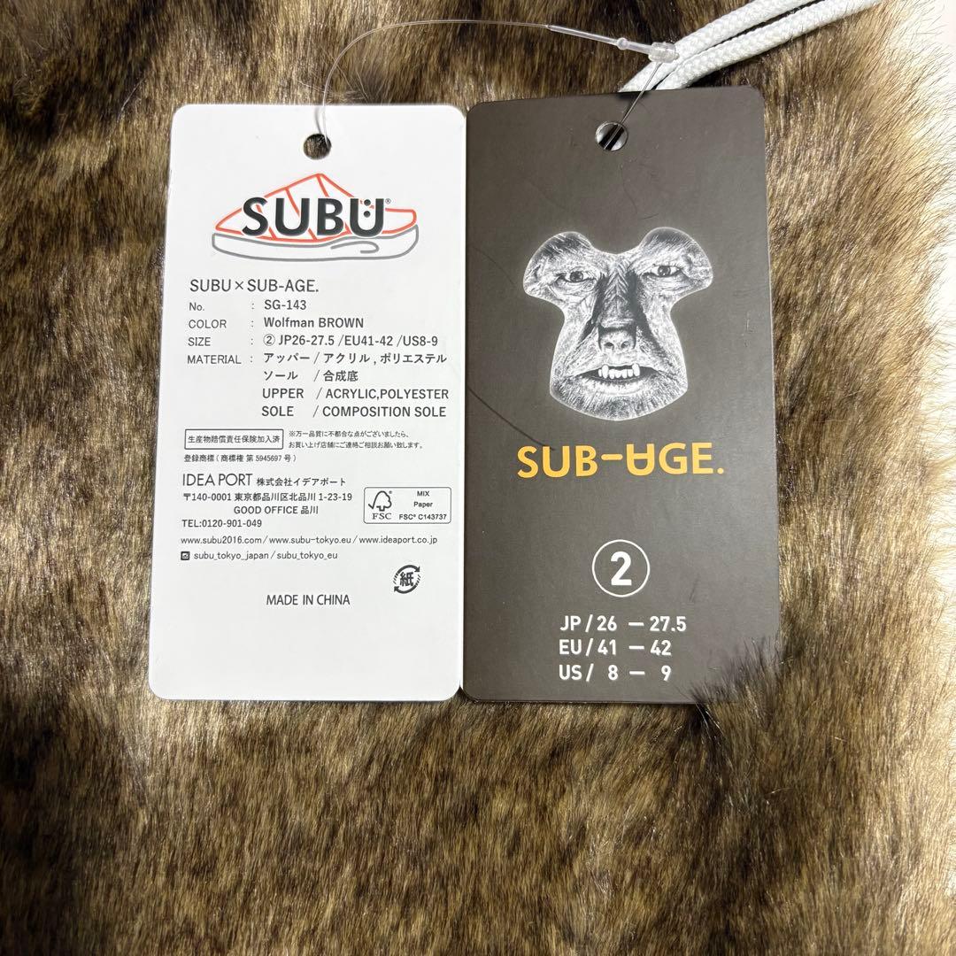 SUBU × SUB-AGE. スブ WolfMan sandal サンダル 2