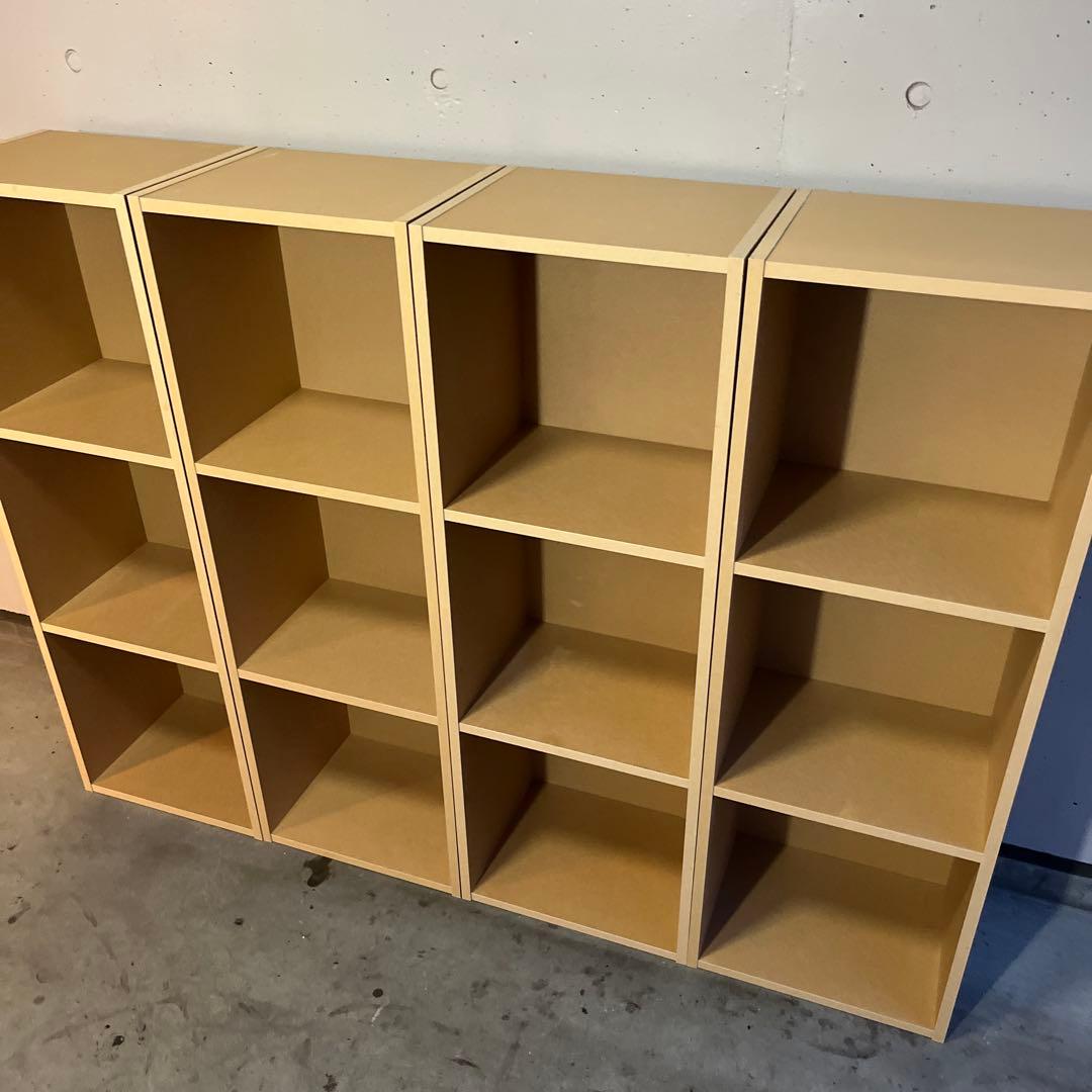 美品・廃盤希少★無印 パルプボードボックス・タテヨコＡ４サイズ・３段 ２個セット