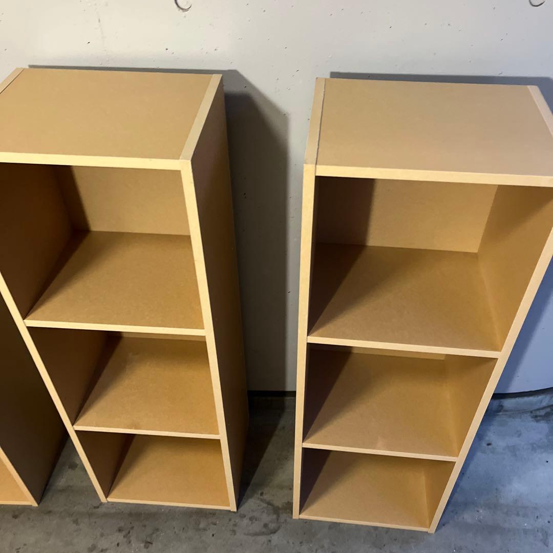 美品・廃盤希少★無印 パルプボードボックス・タテヨコＡ４サイズ・３段 ２個セット