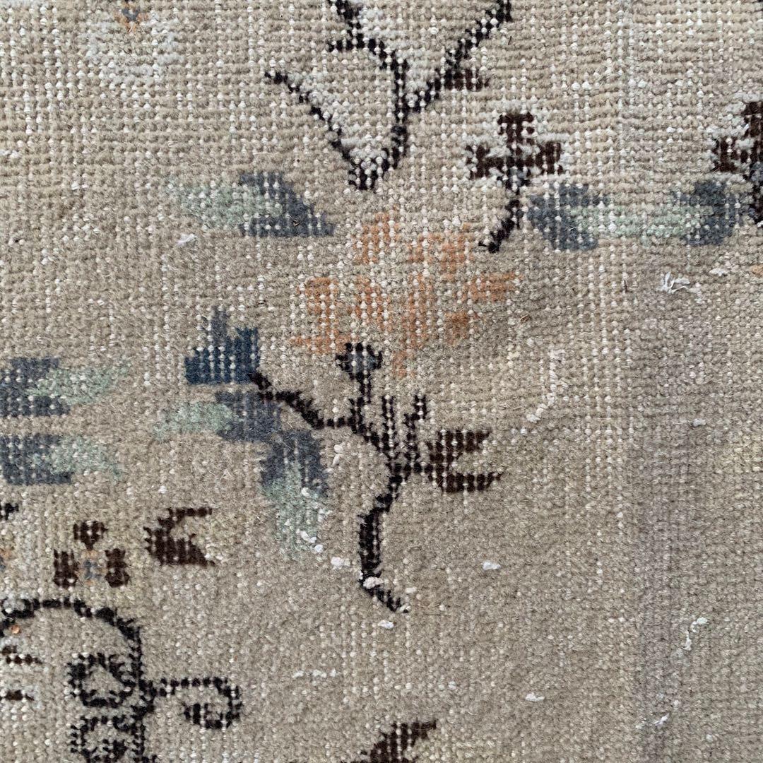 シノワズリ218×117 トルコヴィンテージラグ　ベージュ　オレンジ　トルコラグ