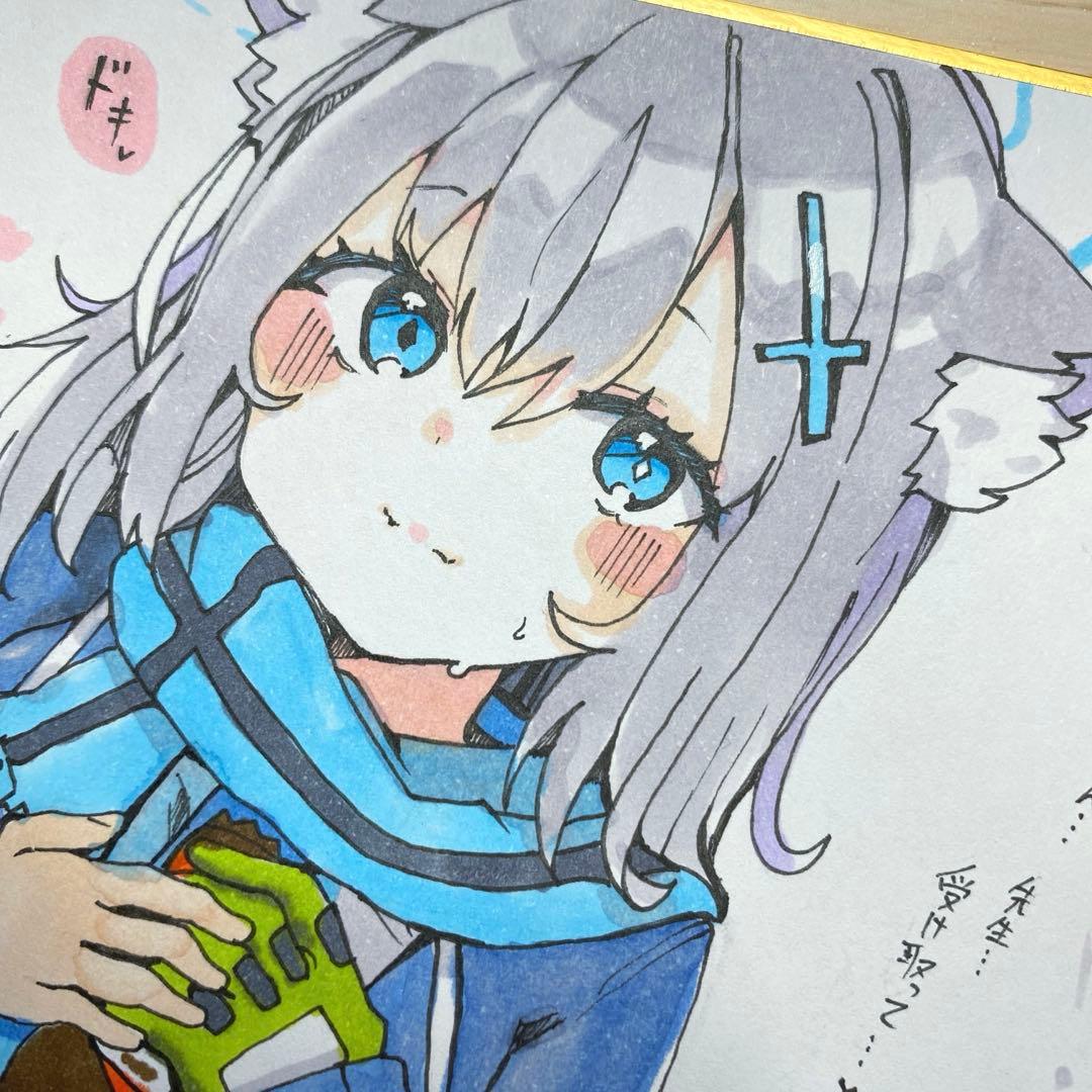 R*N様 ブルアカ シロコ ファンアート 色紙 バレンタイン