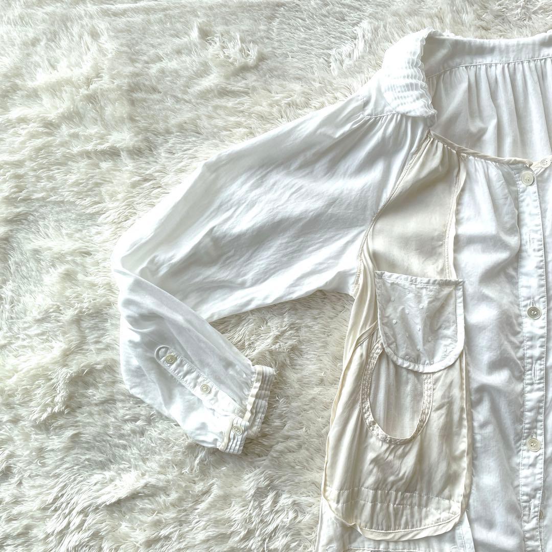 極美品✨ツモリチサト　ワンピース　レース　フリル　ギャザー　水玉　デザイナーズ