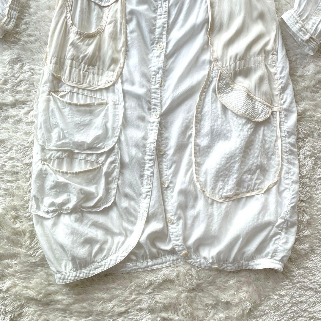 極美品✨ツモリチサト　ワンピース　レース　フリル　ギャザー　水玉　デザイナーズ